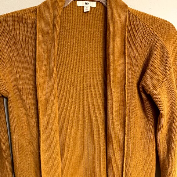 BP Sweater Womens Small Rust Open Front Cardigan Pockets Longline Knit - Picture 3 of 8